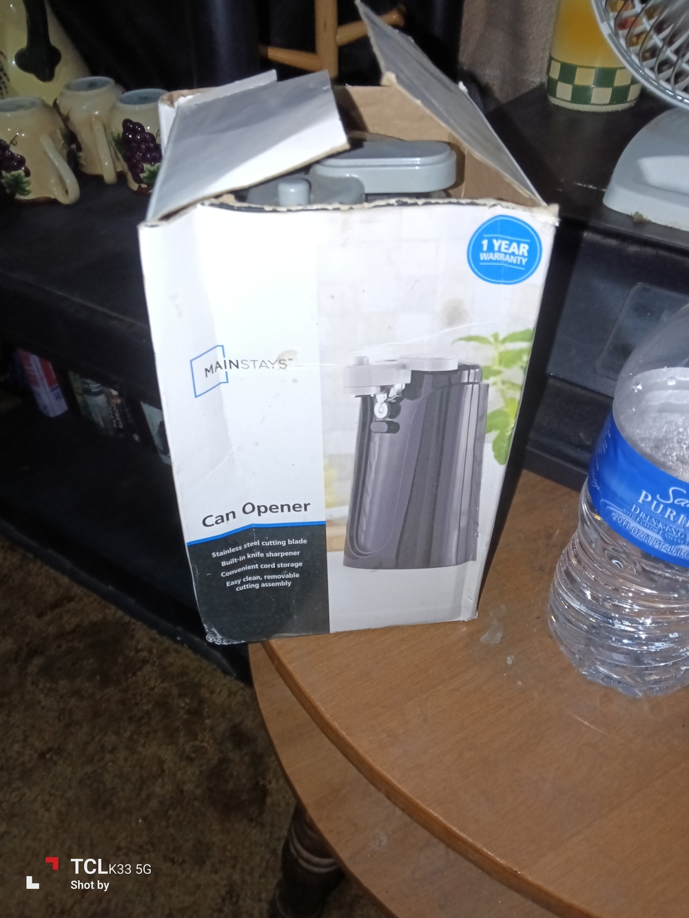 Mainstays Electric Can Opener in Black and Silver